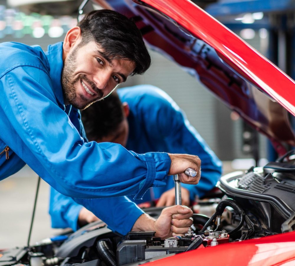 fixing car fixing car